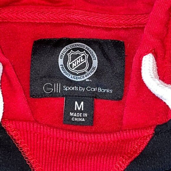 NHL Chicago Blackhawks Hoodie  Red Black GIII by Carl Banks Medium - Picture 6 of 16